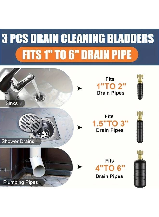 3pcs Drain Cleaning Bag Kit For 1 To 6 Inch Pipes Bathroom Shower Pool Kitchen Sink - Image 5